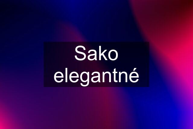 Sako elegantné