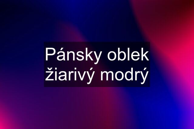 Pánsky oblek žiarivý modrý