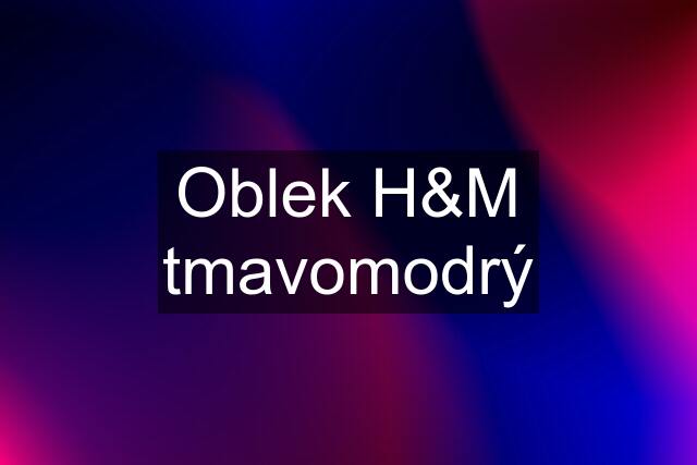 Oblek H&M tmavomodrý