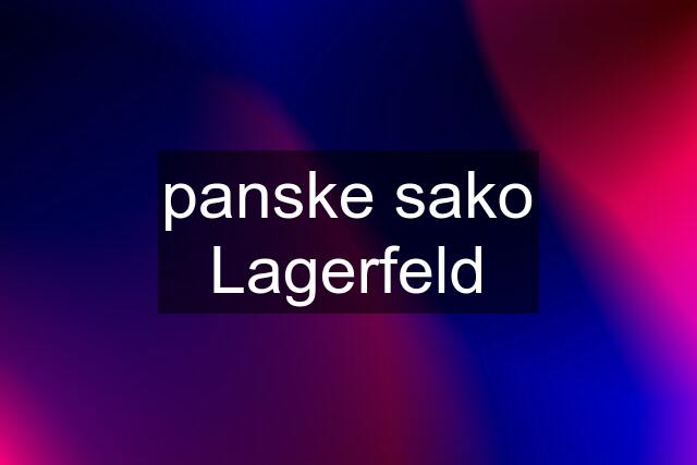 panske sako Lagerfeld