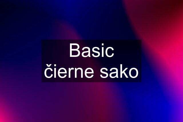 Basic čierne sako