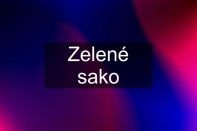 Zelené sako