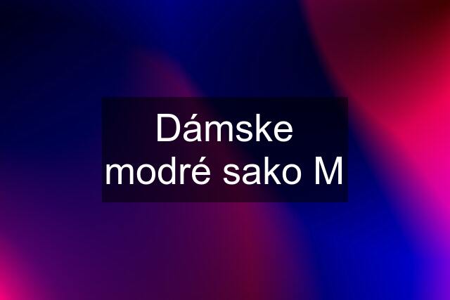 Dámske modré sako M