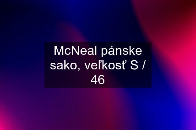 McNeal pánske sako, veľkosť S / 46