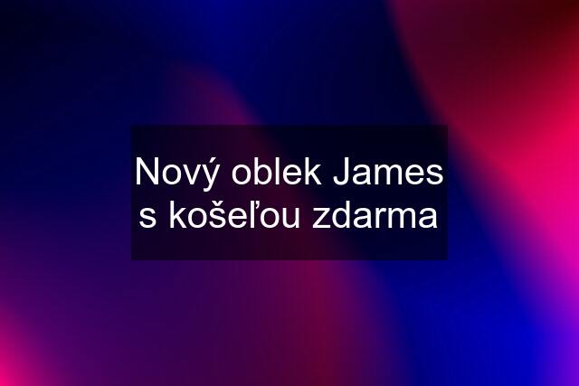 Nový oblek James s košeľou zdarma