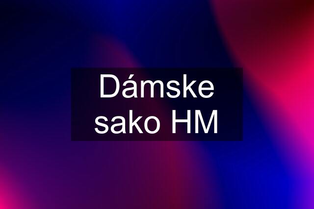 Dámske sako HM