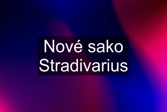 Nové sako Stradivarius