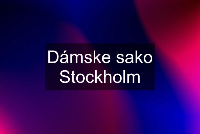 Dámske sako Stockholm