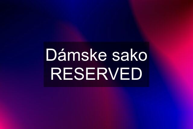 Dámske sako RESERVED