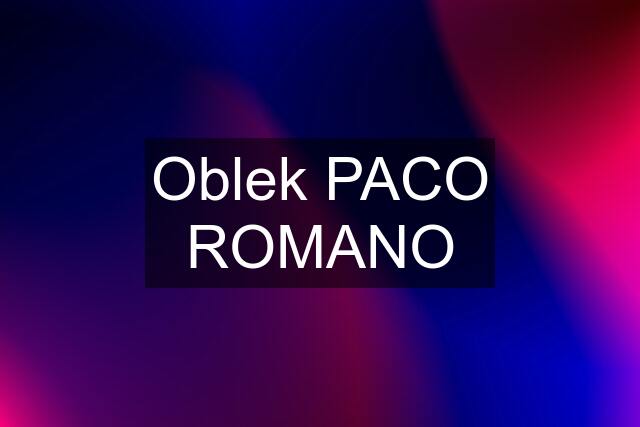 Oblek PACO ROMANO