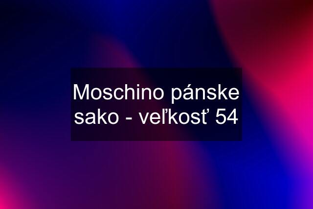 Moschino pánske sako - veľkosť 54