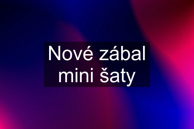 Nové zábal mini šaty