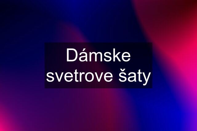 Dámske svetrove šaty