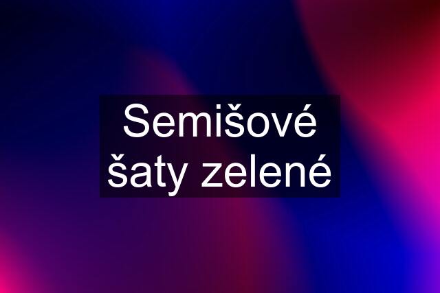 Semišové šaty zelené