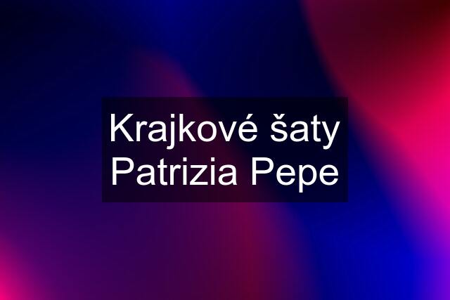 Krajkové šaty Patrizia Pepe