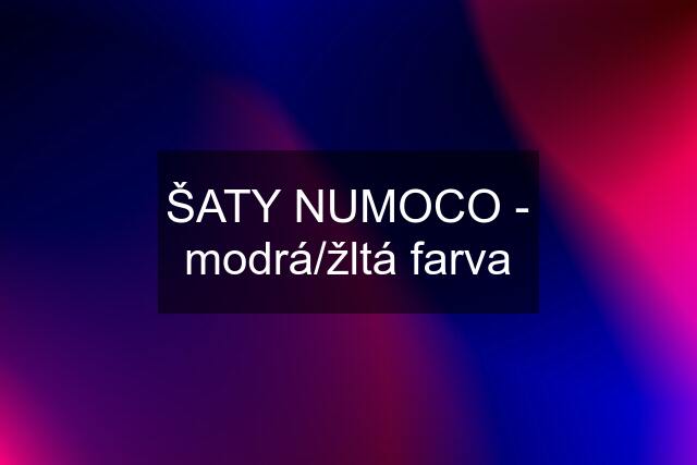 ŠATY NUMOCO - modrá/žltá farva