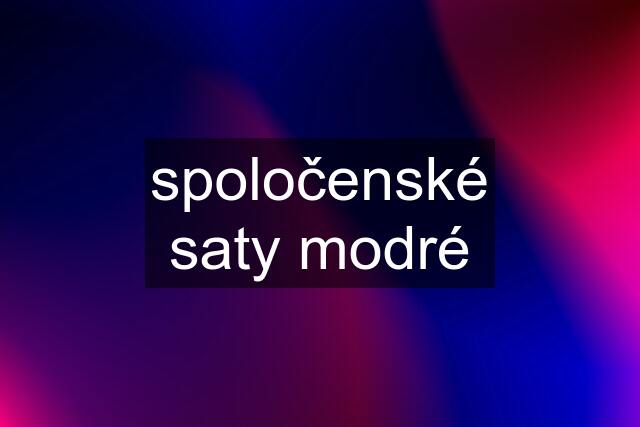 spoločenské saty modré