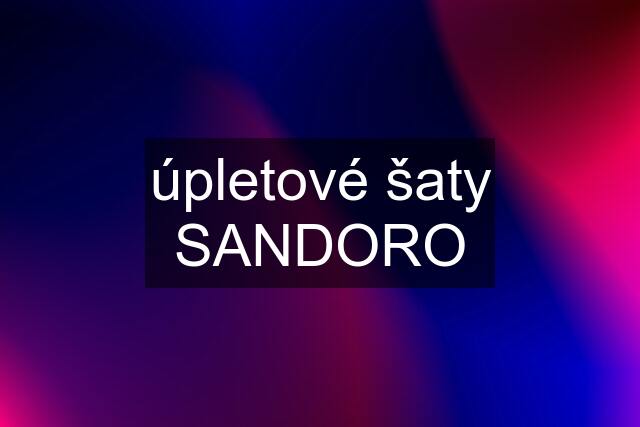 úpletové šaty SANDORO