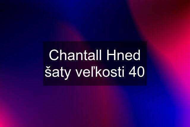 Chantall Hned šaty veľkosti 40