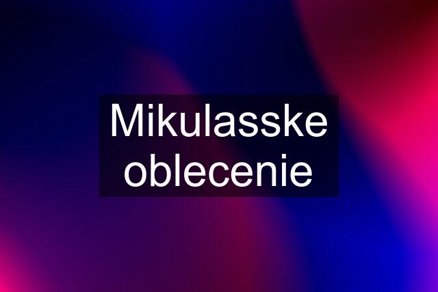 Mikulasske oblecenie