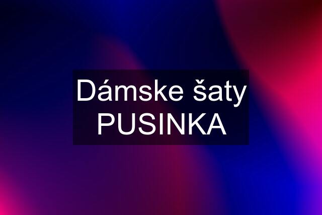 Dámske šaty PUSINKA