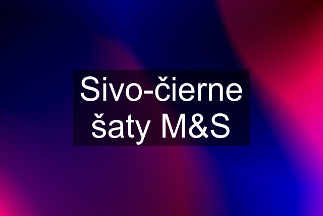 Sivo-čierne šaty M&S