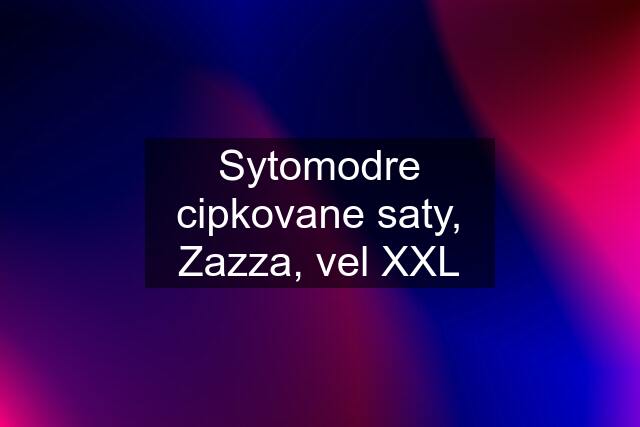 Sytomodre cipkovane saty, Zazza, vel XXL