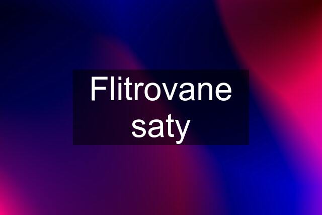 Flitrovane saty