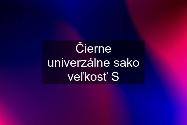 Čierne univerzálne sako veľkosť S