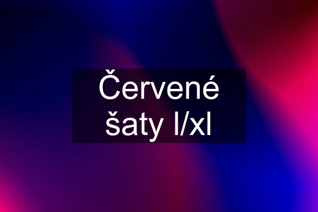 Červené šaty l/xl