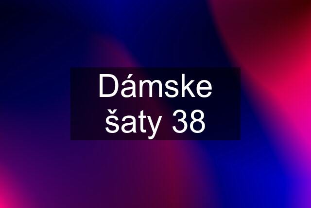 Dámske šaty 38