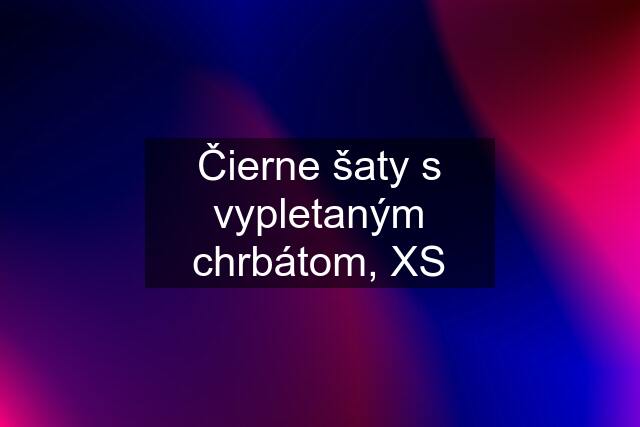 Čierne šaty s vypletaným chrbátom, XS