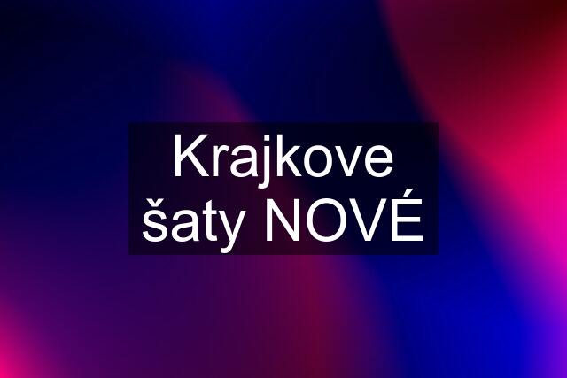 Krajkove šaty NOVÉ