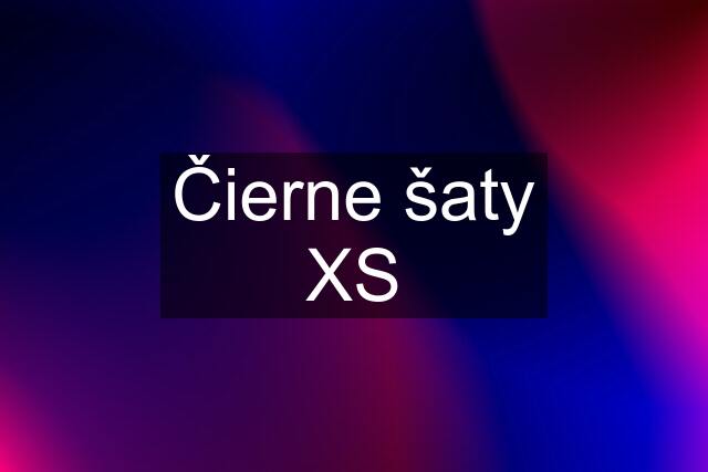 Čierne šaty XS