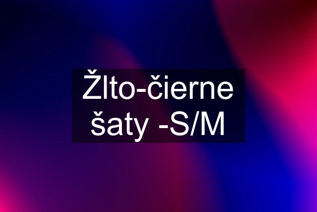 Žlto-čierne šaty -S/M