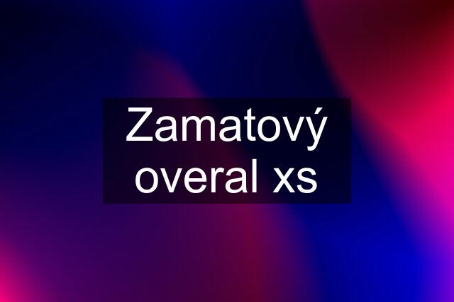 Zamatový overal xs