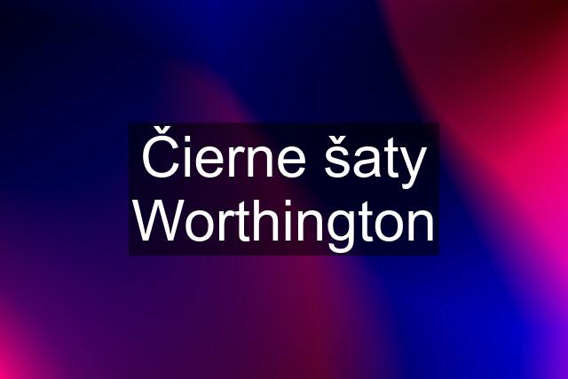 Čierne šaty Worthington