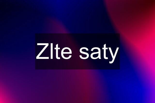 Zlte saty