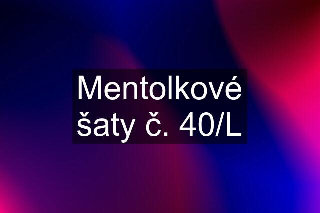 Mentolkové šaty č. 40/L