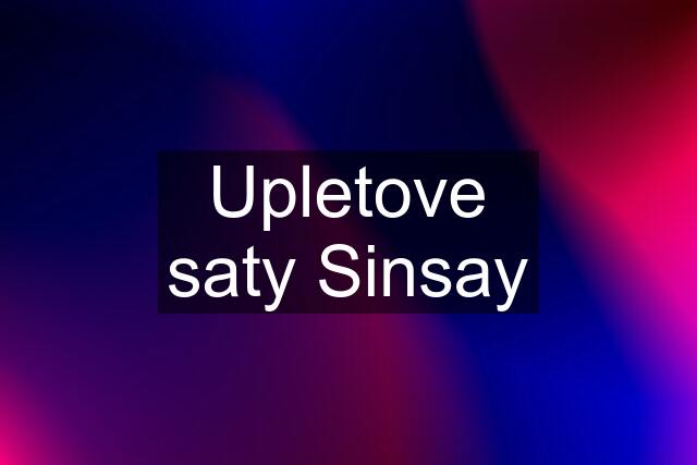 Upletove saty Sinsay