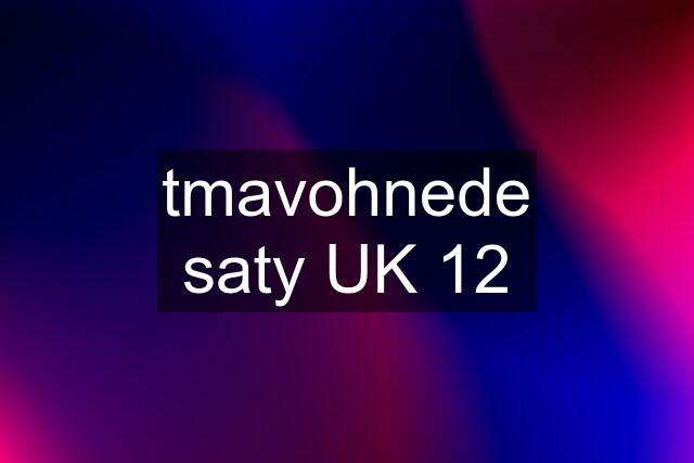 tmavohnede saty UK 12