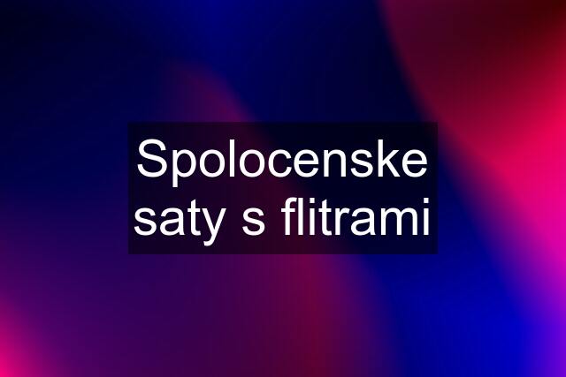 Spolocenske saty s flitrami