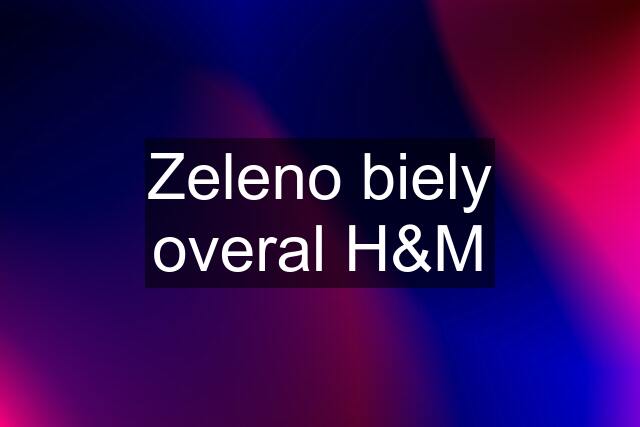 Zeleno biely overal H&M