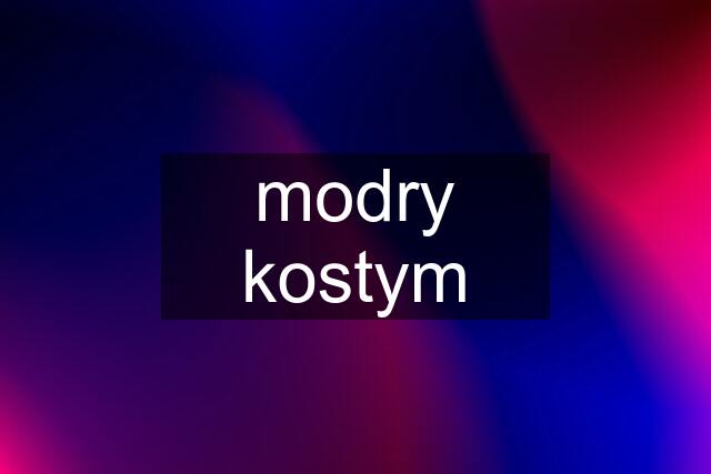 modry kostym