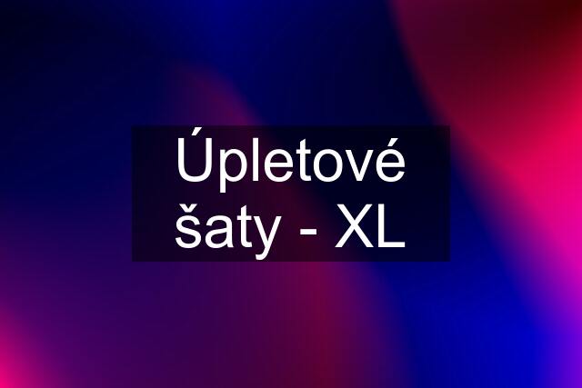 Úpletové šaty - XL