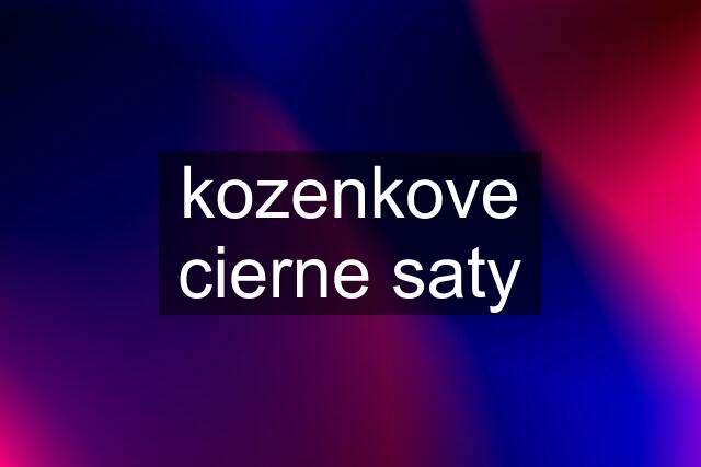 kozenkove cierne saty