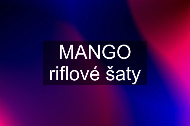 MANGO riflové šaty