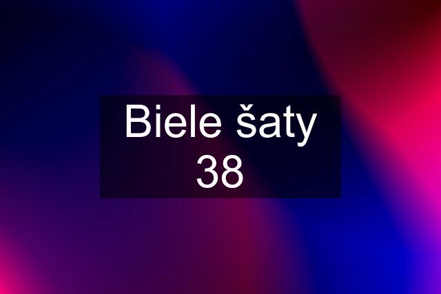 Biele šaty 38