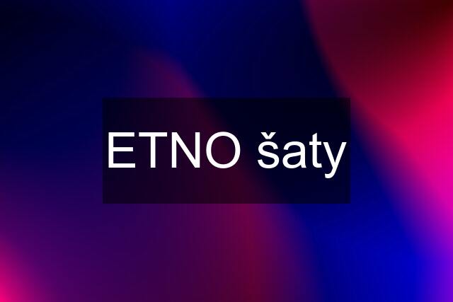 ETNO šaty