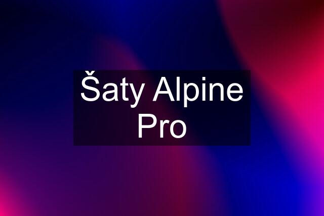 Šaty Alpine Pro